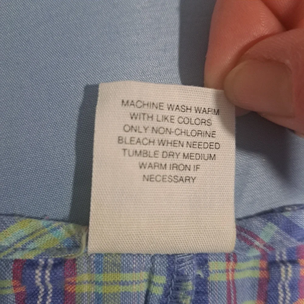 Vintage Old Navy Baby Plaid Seersucker Romper Blue Green 18-24 Months XL‎
